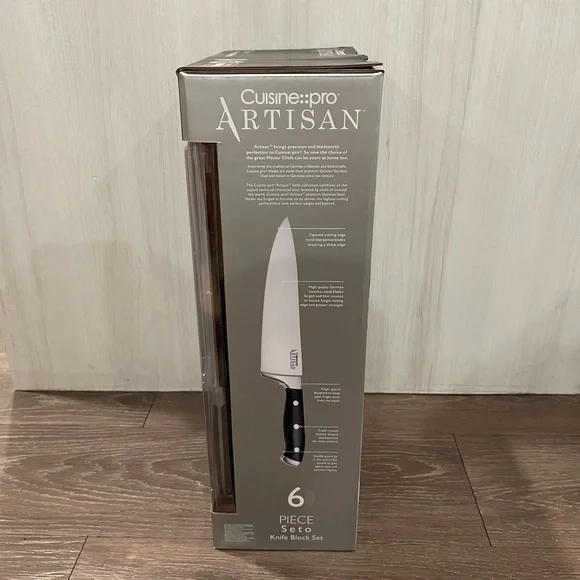 Cuisine::pro Artisan Knife Block (6-Piece Set) - Premium German Stainless Steel